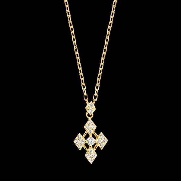 Collier Cassiara – 9-karätiges Gelbgold (375/1000) und synthetische Diamanten