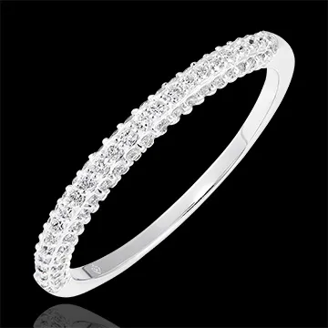 Trauring Myriade - 750er Weißgold und Diamanten