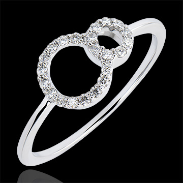 Ring Vielfalt - Unendlich - 9 Karat Weißgold und Diamanten