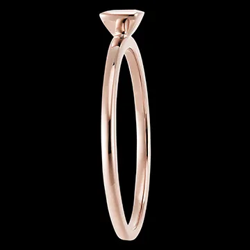 Ring Fraîcheur - Viereck - 9 Karat Roségold mit Diamant