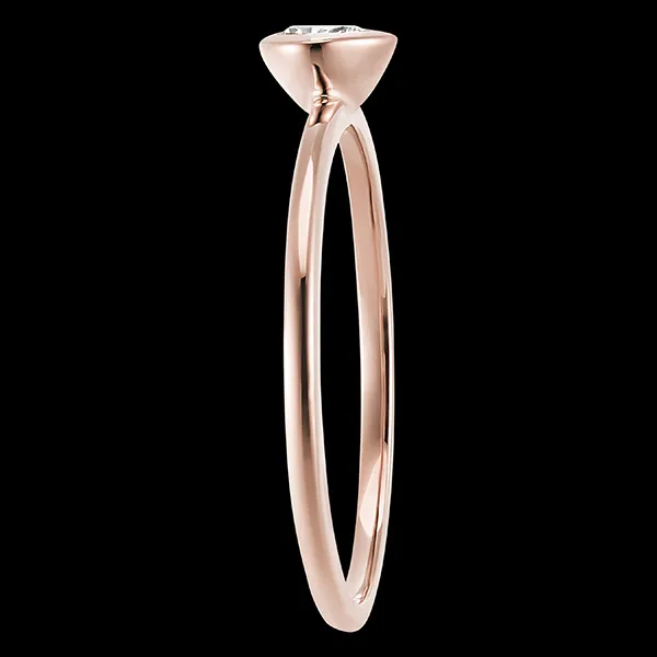 Ring Fraîcheur - Birne - 18 Karat Roségold mit Diamant