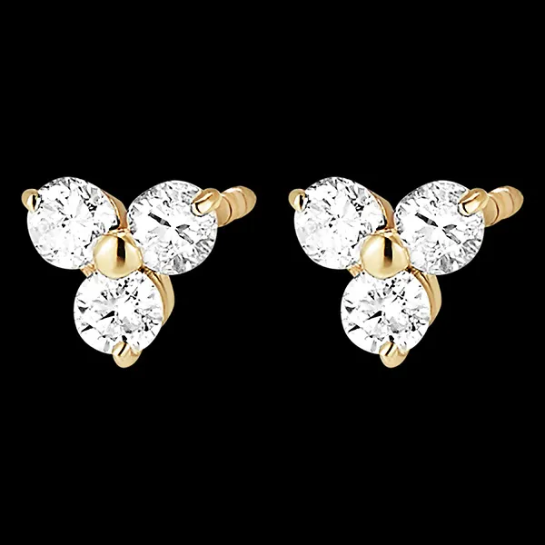 Ohrringe Frische - Orion - Gelbgold, 9 Karat, mit Diamanten
