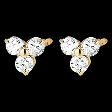 Ohrringe Frische - Orion - Gelbgold, 9 Karat, mit Diamanten