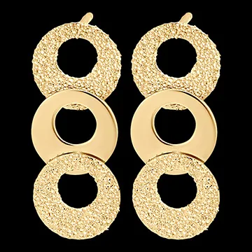 Ohrstecker Frische - Trio Circulus - 9 Karat Gelbgold