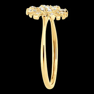 Ring Fraîcheur - Solar - 9 Karat Gelbgold und Diamanten