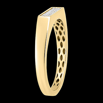 Ring Frische - Gaia - 9 Karat Gelbgold und Diamanten