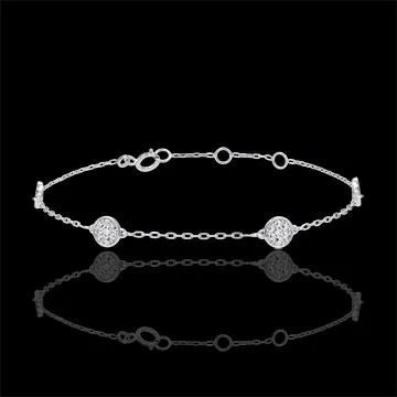Bracelet or blanc 9 carats Myriade d'étoiles