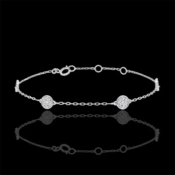 Bracelet or blanc 9 carats Myriade d'étoiles