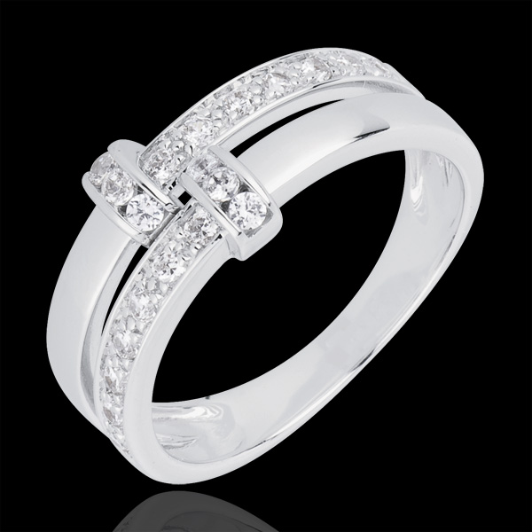 Anello Istria - Oro bianco - 18 carati - 20 Diamanti - 0.32 carati