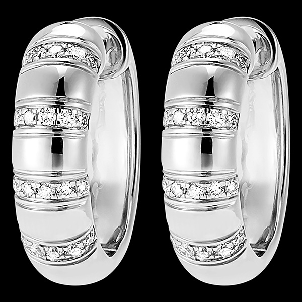 Pendientes Génesis - Criollas Pura - oro blanco 18 quilates y diamantes 