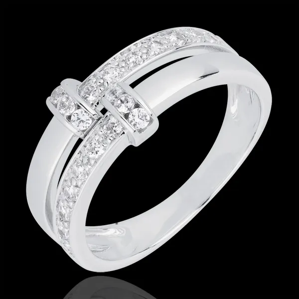 Inel Istria din aur alb de 18K şi diamante