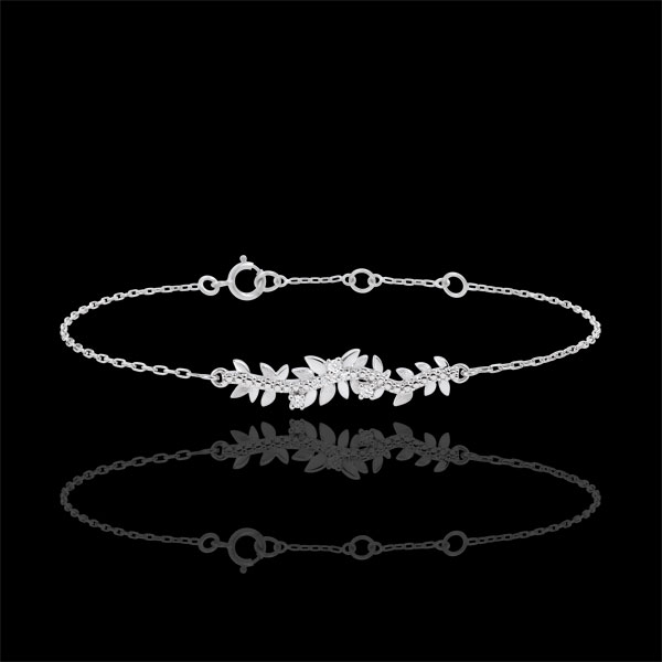 Bracciale Giardino Incantato - Fogliame Reale - Oro bianco - 18 carati - Diamanti