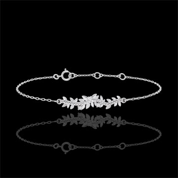 Bracciale Giardino Incantato - Fogliame Reale - Oro bianco - 18 carati - Diamanti