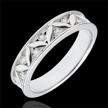 Fede Freschezza - Antica Roma - Oro bianco - 9 carati - 7 Diamanti