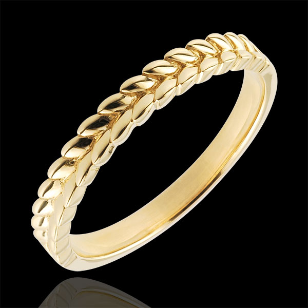 Anello Giardino Incantato - Treccia - Oro giallo - 18 carati