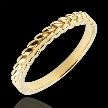 Anello Giardino Incantato - Treccia - Oro giallo - 9 carati