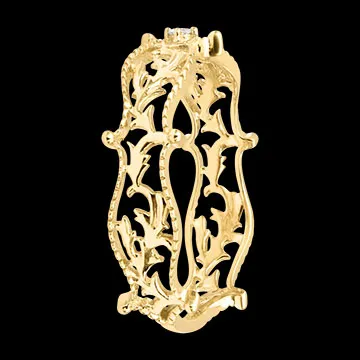 Anello Clémence – Oro giallo 9 carati e diamante sintetico