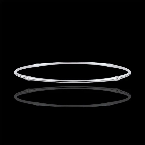 Bracciale Giunco Giungla Sacra - diamanti - oro bianco 18 carati