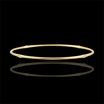 Bracciale Giunco Giungla Sacra - diamanti - oro giallo 9 carati