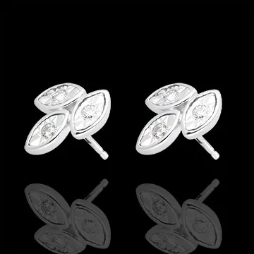 Cercei buchete de diamante aur alb de 18k