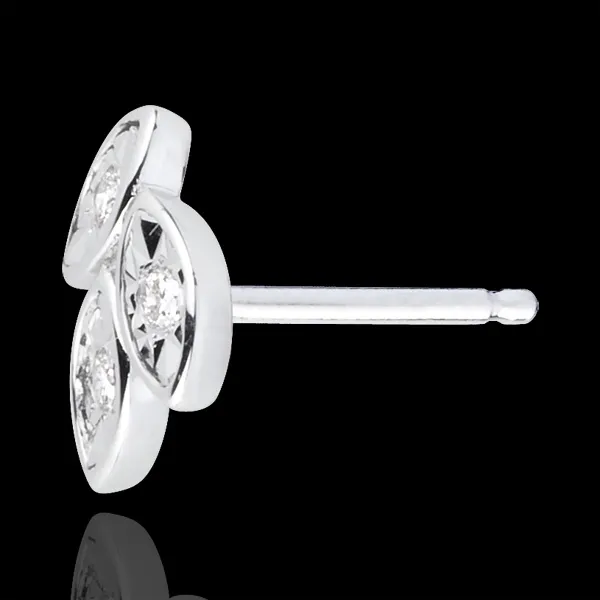 Cercei buchete de diamante aur alb de 18k