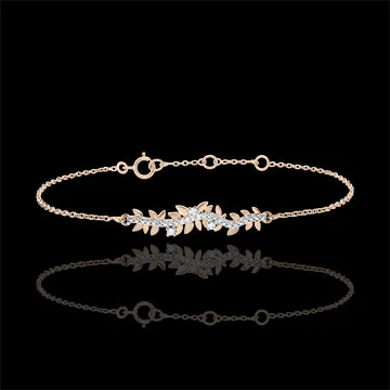Brăţară Grădină Fermecată - Frunziş Regal - aur roz de 18K şi diamante
