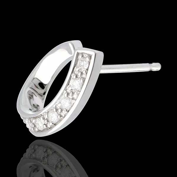 Pendientes Caracol - oro blanco 18 quilates