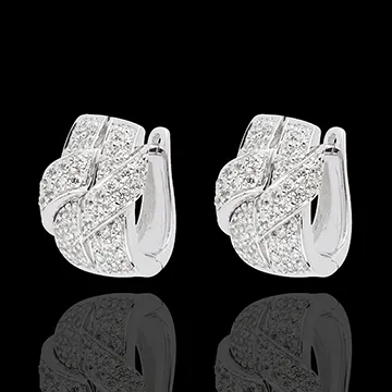 Pendientes Enlace Supremo - oro blanco 18 quilates