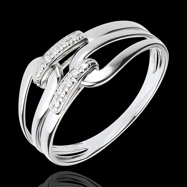Anillo Grapa - oro blanco 18 quilates