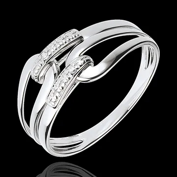 Anillo Grapa - oro blanco 18 quilates