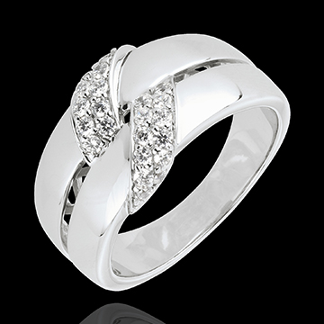 Anillo Enlace Supremo - oro blanco 18 quilates y diamantes