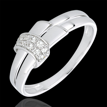 Anillo Deseo - oro blanco 18 quilates y diamantes