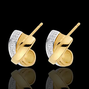 Pendientes Atracción - oro blanco y oro amarillo 18 quilates 