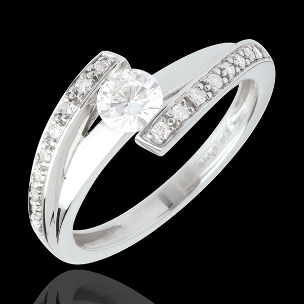 Anillo de Pedida Destino - Aliénor - oro blanco 18 quilates - diamante 0. 37 quilates