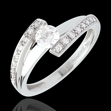Anillo de Pedida Destino - Aliénor - oro blanco 18 quilates - diamante 0. 37 quilates