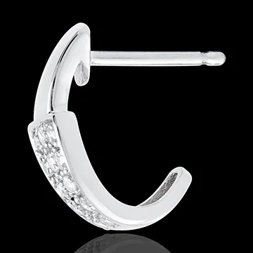 Pendientes Trópico - oro blanco empedrados 18 quilates - 24 diamantes