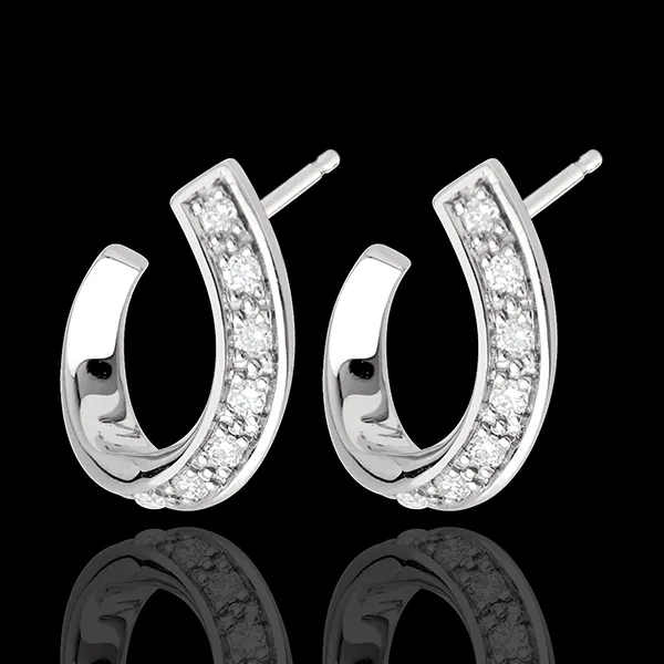 Pendientes Caracol - oro blanco 18 quilates