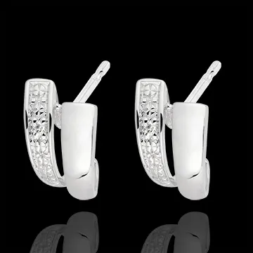 Pendientes Sabiduría - oro blanco 18 quilates y diamantes