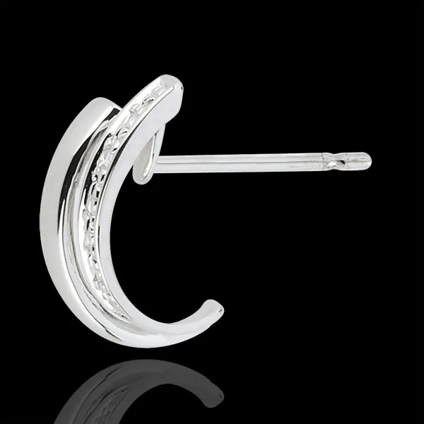 Pendientes Sabiduría - oro blanco 18 quilates y diamantes