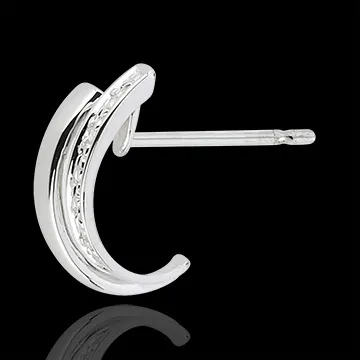 Pendientes Sabiduría - oro blanco 18 quilates y diamantes