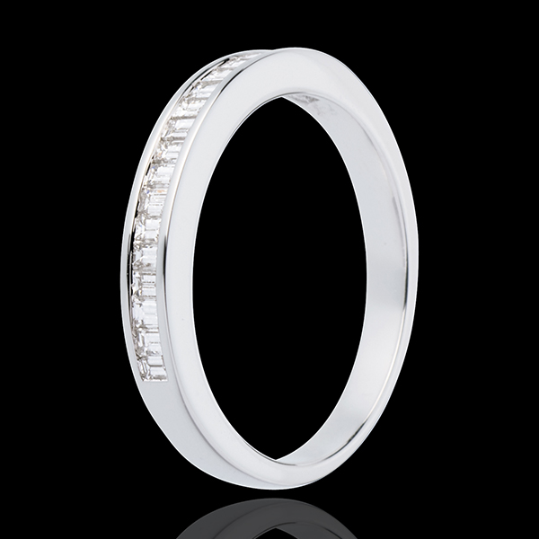 Half eternity ring white gold channel setting - 0.3 carat