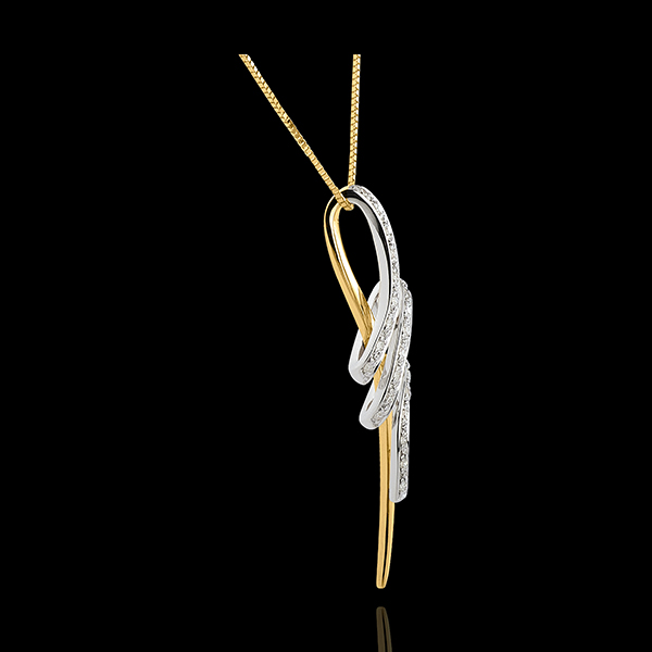 Hanger Slangenboog - 18 karaat witgoud en geelgoud