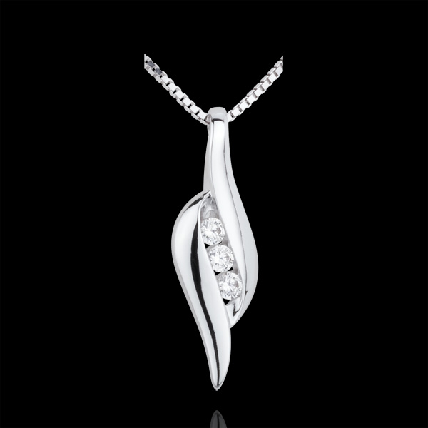 Hanger Trilogie Liefdesnest - Romantiek - 18 karaat witgoud Diamant