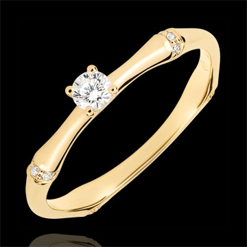 Verlovingsring Heilige Jungle - Diamant 0.09 karaat - 18 karaat geelgoud