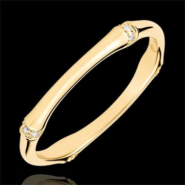 Ring Heiliger Urwald - Diamantenvielfalt 2 mm - 18 Karat Gelbgold