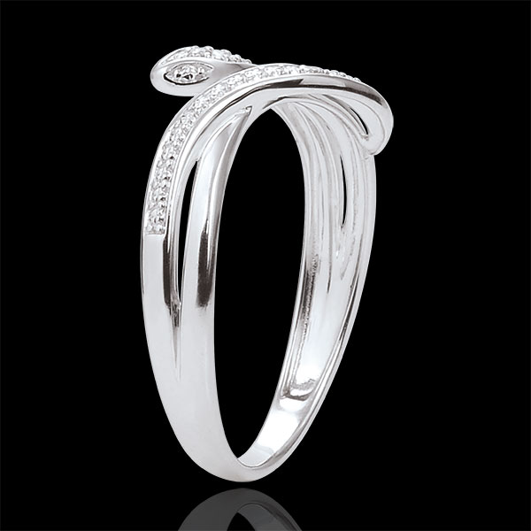 Imaginary Walk Ring - Bewitching Snake - White gold and diamonds - 9 carats