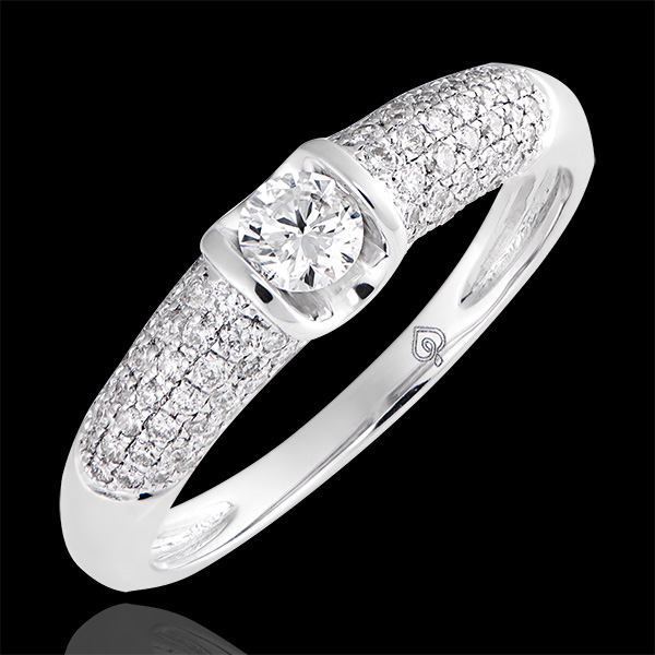 Inel de logodnă Destin - Diane - aur alb de 18k și diamante