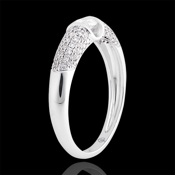 Inel de logodnă Destin - Diane - aur alb de 18k și diamante