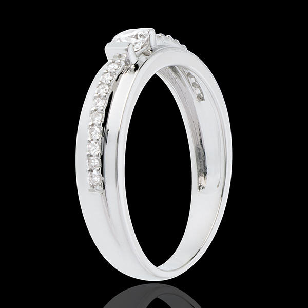 Inelul de logodnă Solitaire Destin - Eugénie - diamant 0.26 carate - aur alb de 18K