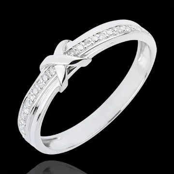 Alliance Signe D'Amour - or blanc 9 carats